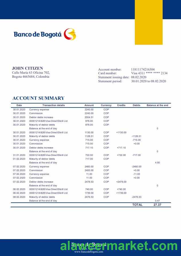 Colombia Banco de Bogot_