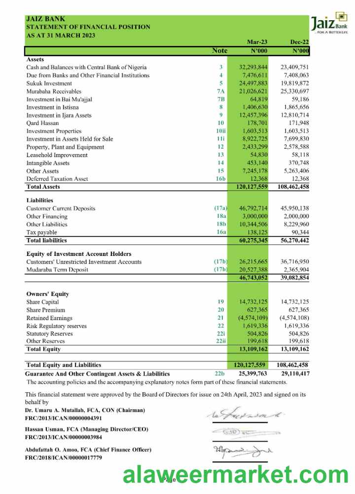 Nigeria Jaiz bank statement Word and PDF templatescr