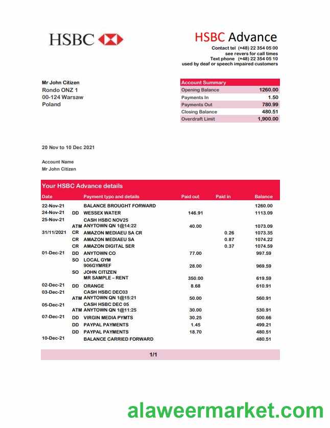Poland HSBC excel pdf