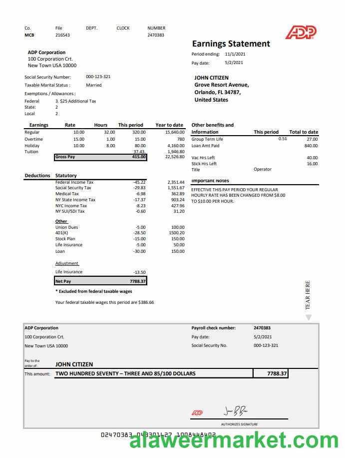 USA ADP Earnings st. excel pdf