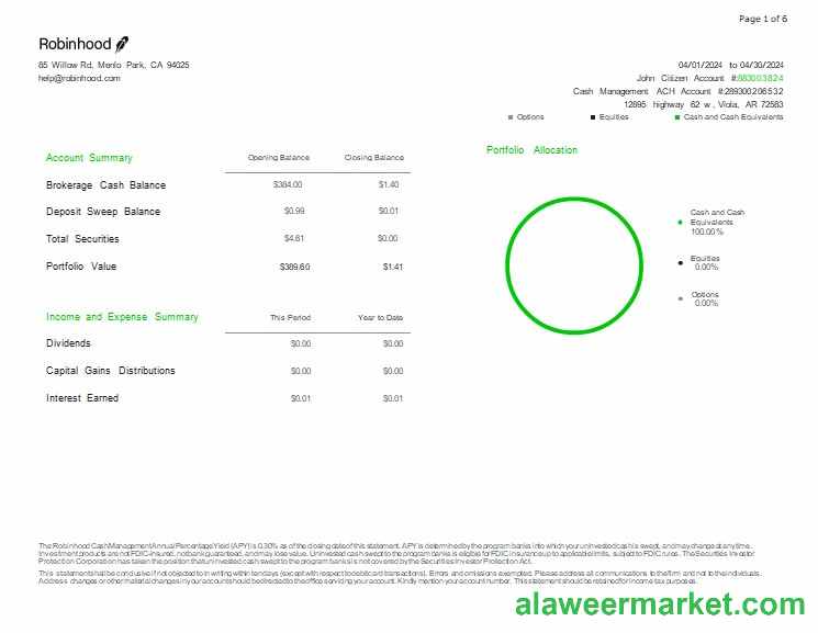USA Robinhood bank st, 6 pages