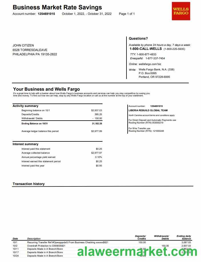 USA Wells Fargo Bank VERSION 2