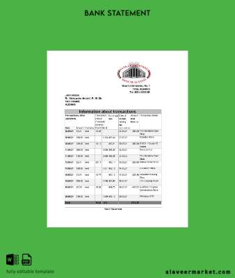 Arnavutluk Banka of Arnavutluk Banka Hesap Özeti excel