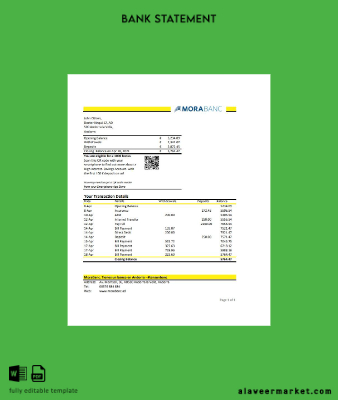 Andorra Banka Banka Hesap Özeti excel
