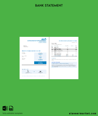 Avustralya ANZ proof of address Banka Hesap Özeti