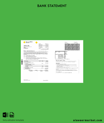 Avustralya Commonwealth account Hesap Özeti 2 pages
