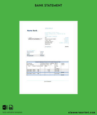 Avustralya Banka Banka Hesap Özeti excel