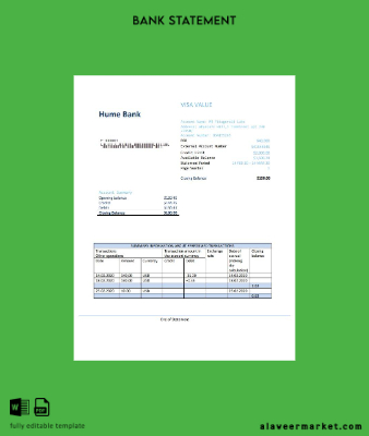 Avustralya Banka proof of address Hesap Özeti