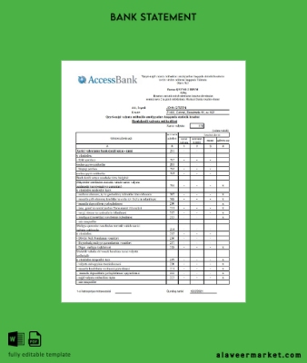 Azerbaycan Access Banka Azerbaycan Hesap Özeti excel