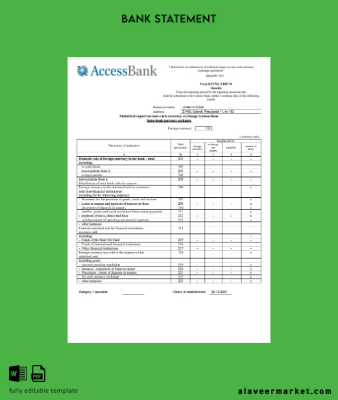 Azerbaycan Access Banka (english) Hesap Özeti word