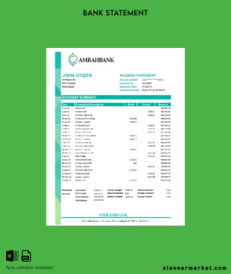 Azerbaycan Banka Banka Hesap Özeti excel