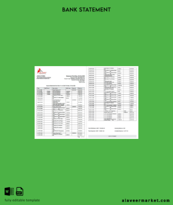 Bangladeş City Banka Hesap Özeti word 2 pages