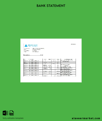 Gürcistan TBC Banka Hesap Özeti easy to fill Şablon in Excel and PDF format