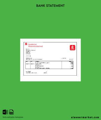 Almanya Sparkasse Banka Hesap Özeti excel