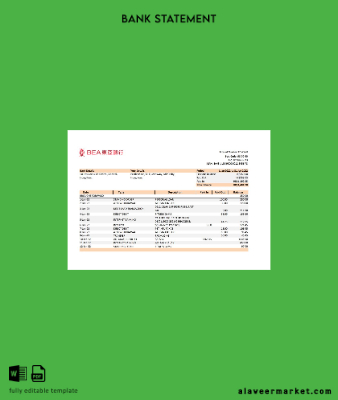 Hong Kong BEA Banka Hesap Özeti excel