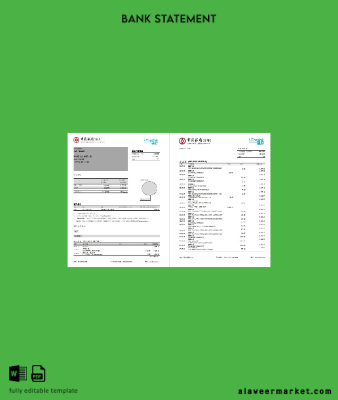 Hong Kong Banka of Çin (Hong Kong) Banka Hesap Özeti word 3 pages
