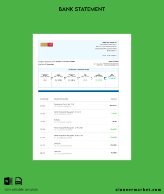 Hindistan Aditya Birla Finance Ltd Banka Hesap Özeti word 3 pages