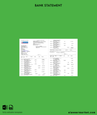 Hindistan Central Banka of Hindistan Hesap Özeti of account word 2 pages