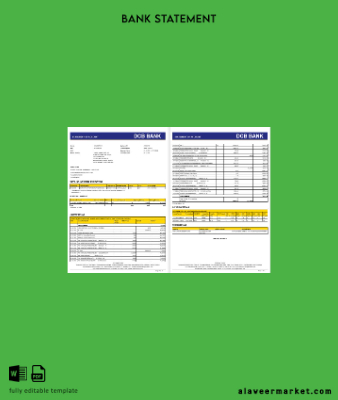 Hindistan DCB Banka Hesap Özeti word 2 pages