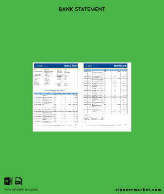 Hindistan Federal Banka account Hesap Özeti word 3 pages