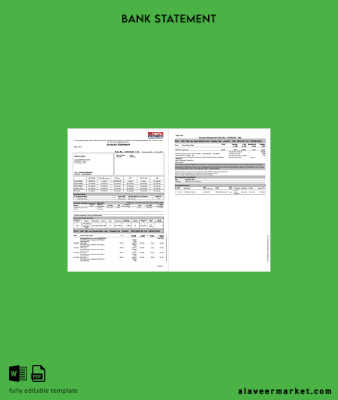 Hindistan HDFC Banka account Hesap Özeti word 2 pages