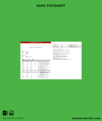 Hindistan Punjab National Banka Hesap Özeti word 2 pages, version 2
