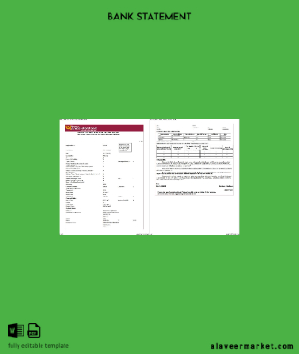 Hindistan Punjab National Banka Hesap Özeti word 2 pages