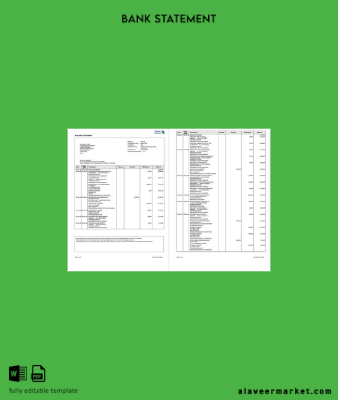 Hindistan Standard Chartered Banka Hesap Özeti word 2 pages, version 2