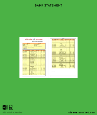Hindistan Union Banka of Hindistan Banka Hesap Özeti word 2 pages