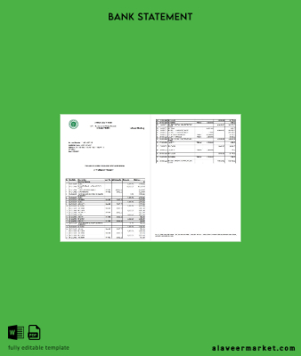 Hindistan United Banka of Hindistan Hesap Özeti word 2 pages