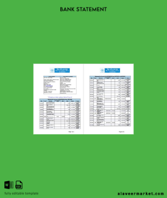 Hindistan Banka of Maharashtra Hesap Özeti of account word 2 pages