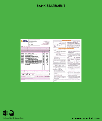 Hindistan Banka Kredi Kart Hesap Özeti 2 pages
