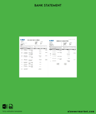Endonezya BCA Banka Hesap Özeti word 2 pages
