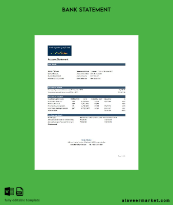 Ürdün Banka of Ürdün Banka Hesap Özeti excel