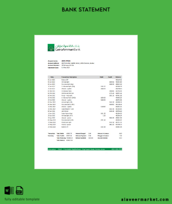 Ürdün Cairo Amman Banka Hesap Özeti excel.1