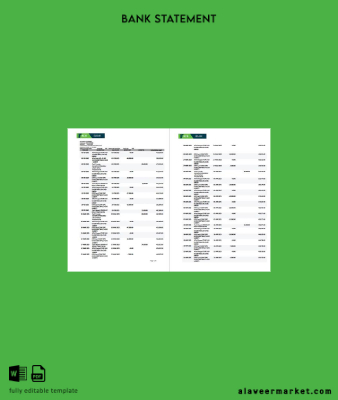 Kenya KCB Banka account Hesap Özeti word 2 pages