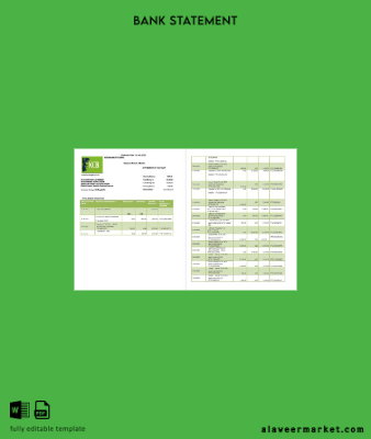 Kenya KCB Banka Hesap Özeti of account word 2 pages