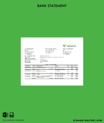Kyrgyzstan Banka Banka Hesap Özeti excel