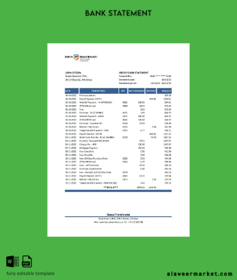 Moldova Banca Transilvania Banka Hesap Özeti excel