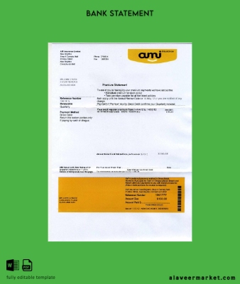 Yeni Zealand AMI proof of address Banka Hesap Özeti word