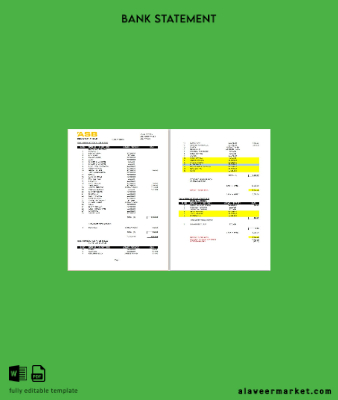 Yeni Zealand ASB Banka Hesap Özeti word 2 pages