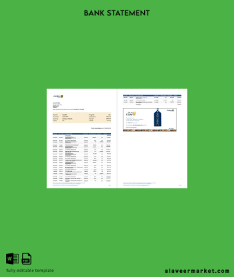 Nijerya First Banka account Hesap Özeti word 2 pages, version 2