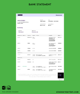 Nijerya Banka Hesap Özeti word 4 pages
