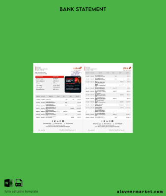Nijerya United Banka for Africa Banka Hesap Özeti word 2 pages