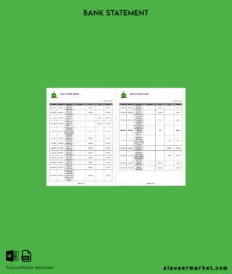 Pakistan Banka Al Habib Hesap Özeti of account word 4 pages, 3-4 pages