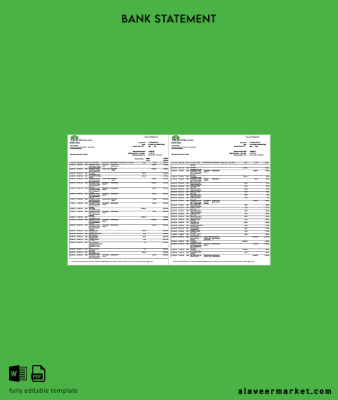 Pakistan MCB Banka account Hesap Özeti word 2 pages