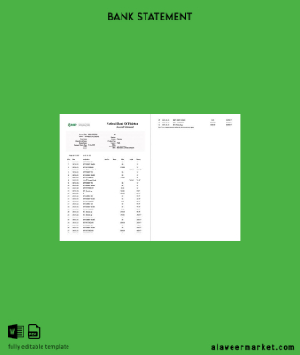 Pakistan National Banka of Pakistan account Hesap Özeti word 2 pages