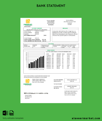 Panama Nexsun Power Corporation Elektrik Fatura Fatura word