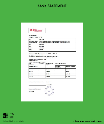 Rusya Home Kredi Banka Hesap Özeti excel
