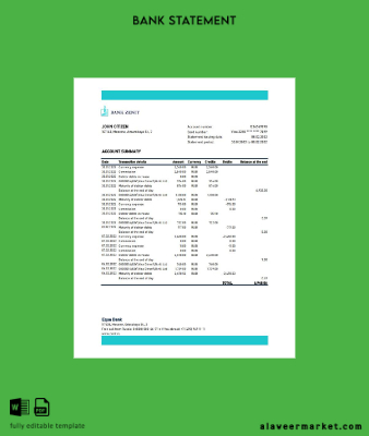 Rusya Zenit Banka Hesap Özeti excel
